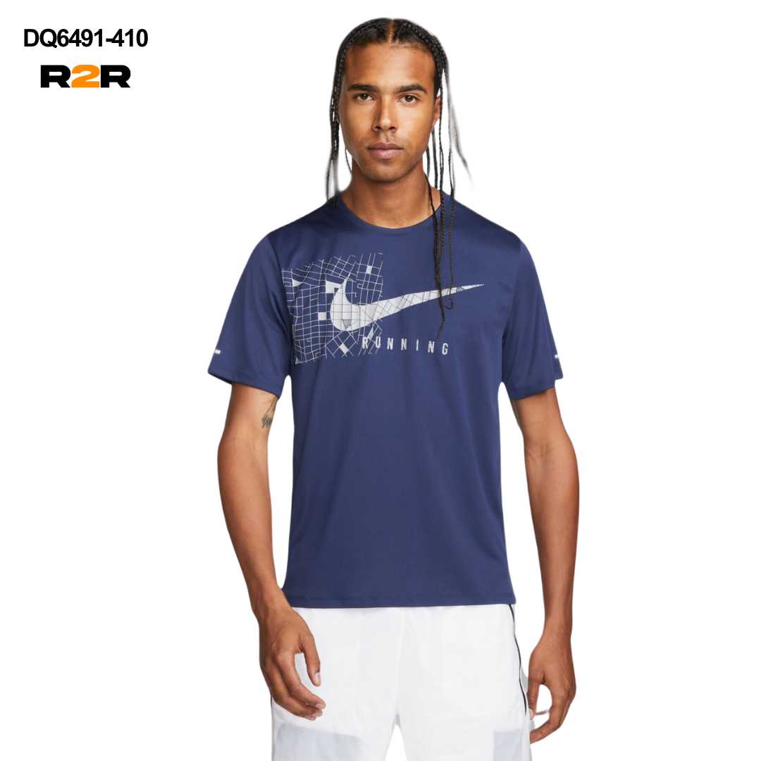 Nike running division graphic t-shirt 'navy'