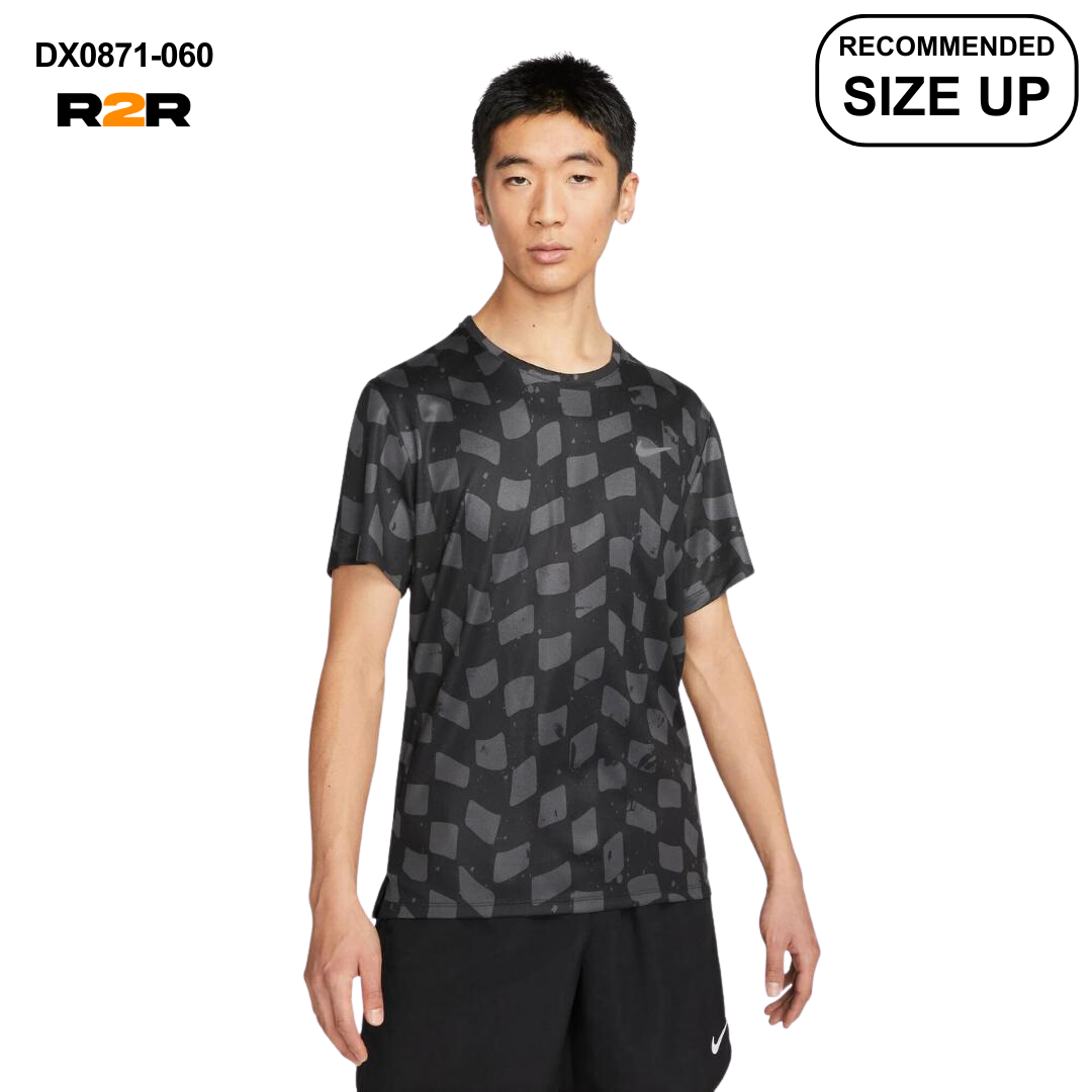 Nike miler dye t-shirt 'black'