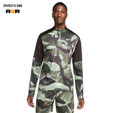 Nike 1/4 zip running top 'green camo'