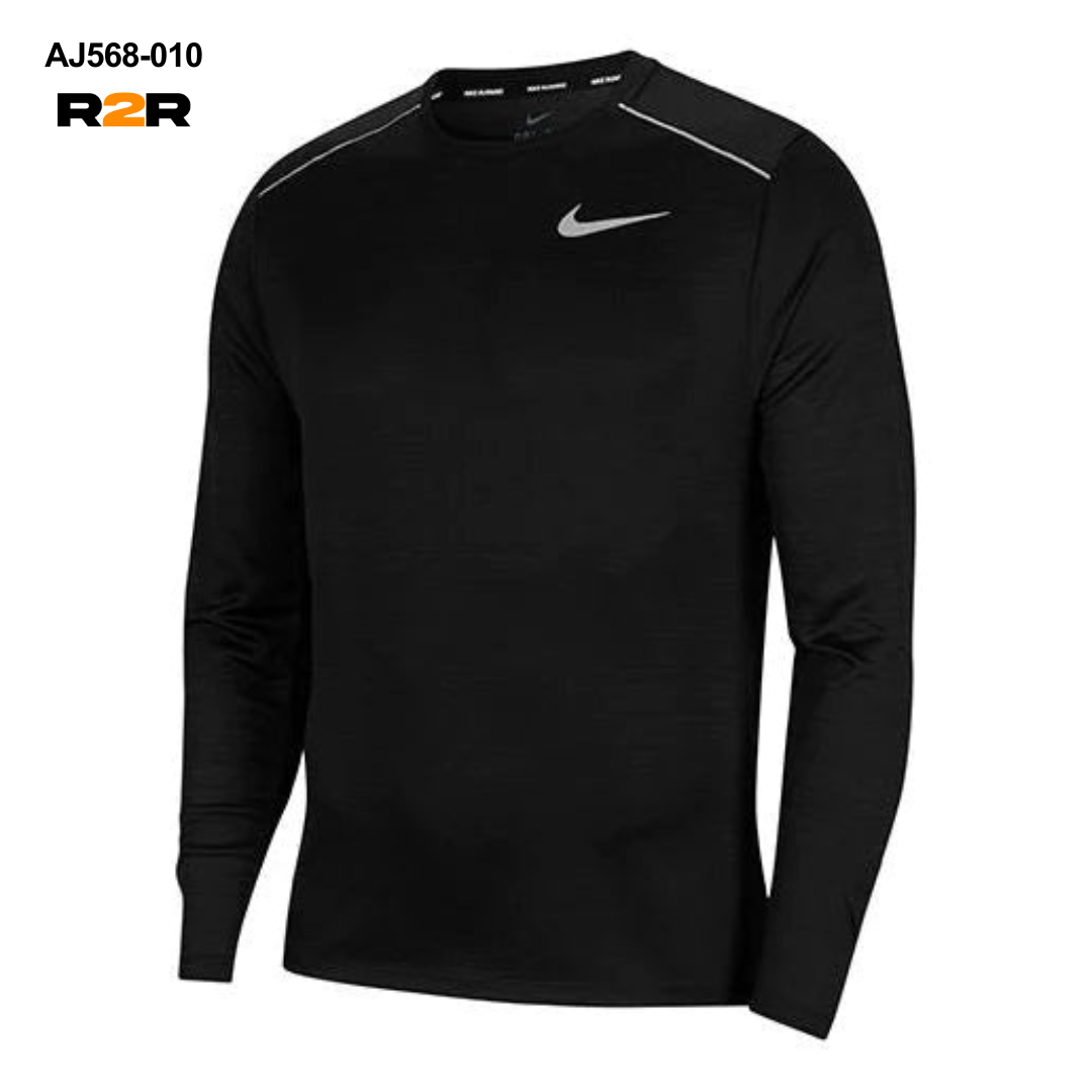 Nike miler 1.0 long sleeve t-shirt 'black'